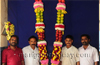 A very special garland for Munishwara Temple  Lord Ganesha idol